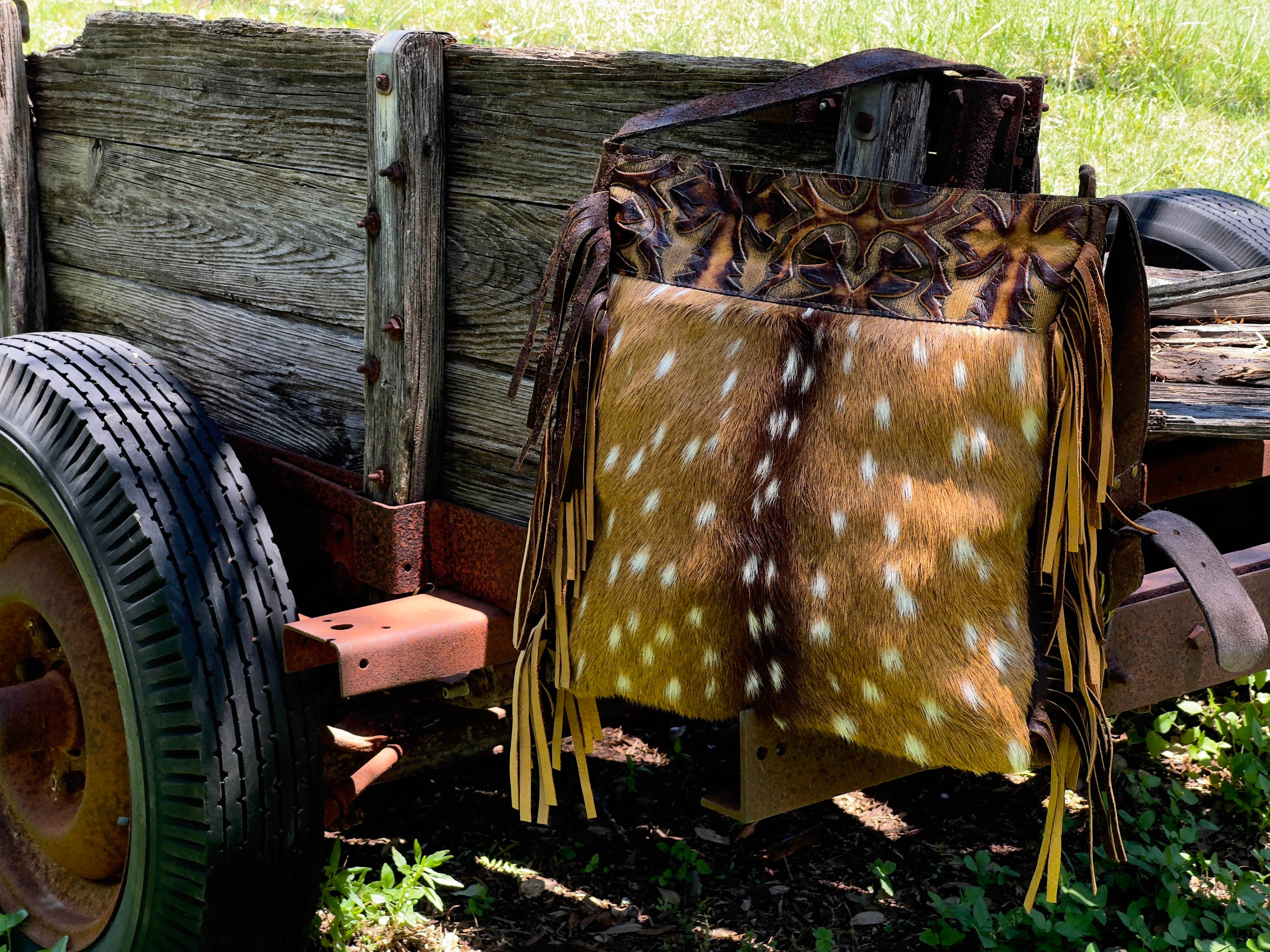 Large Axis Purse With Leather