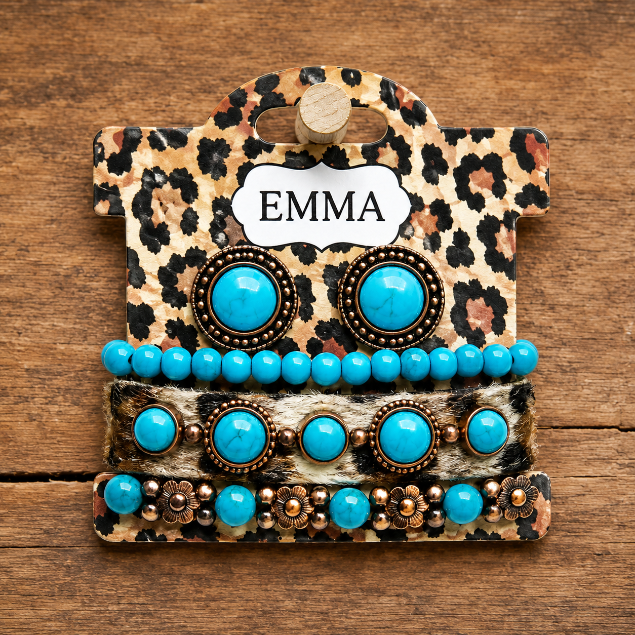 Animal Print Stacked Bracelets