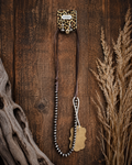 Leather & Silver Bead Western Necklace